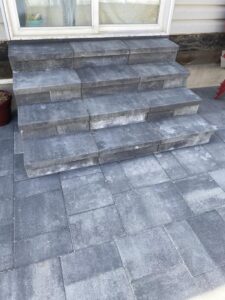 backyard stone patio