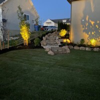 backyard stone walk way